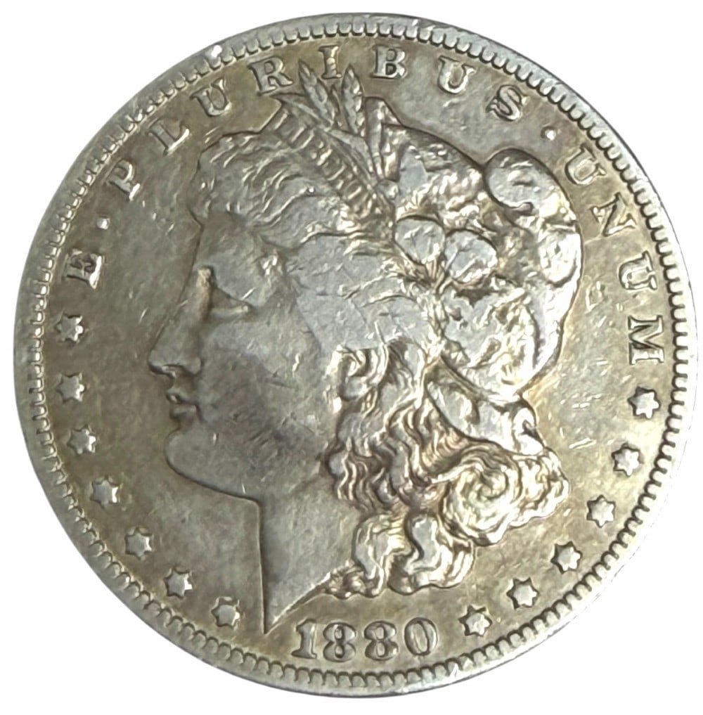 1880-CC United States Morgan Silver Dollar (1 of 2)