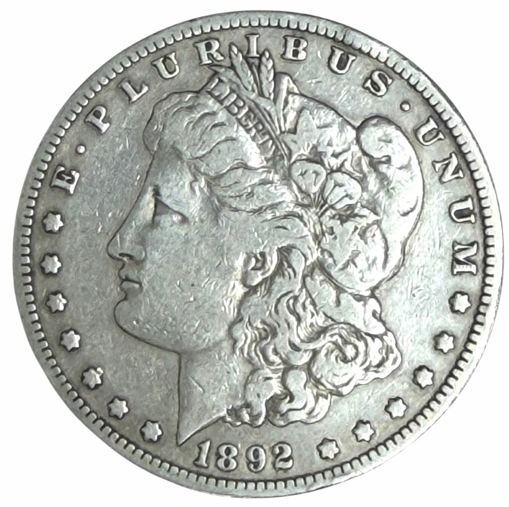 1892-S United States Morgan Silver Dollar: 1892-S United States Morgan Silver Dollar. Circulated condition coin.