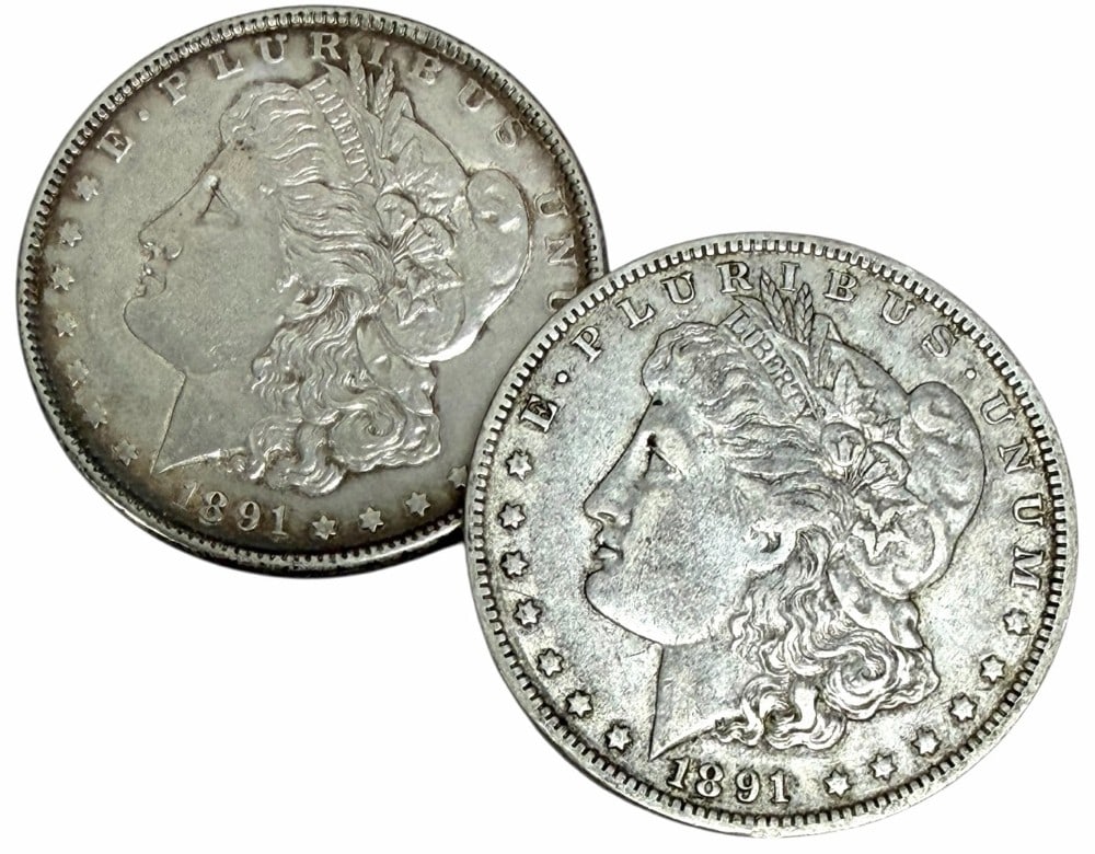 1891-O & 1891-S United States Morgan Silver Dollars (1 of 2)