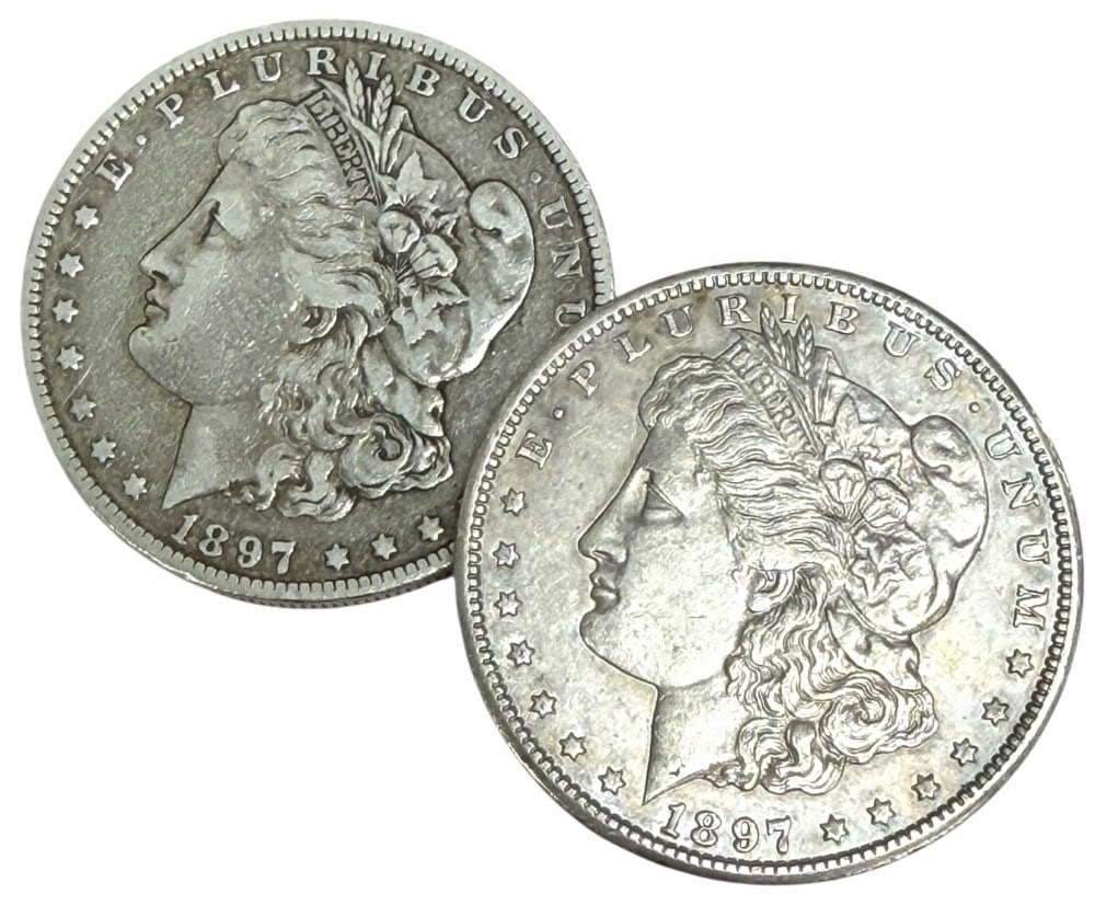 1897-O & 1897-S United States Morgan Silver Dollars (1 of 2)
