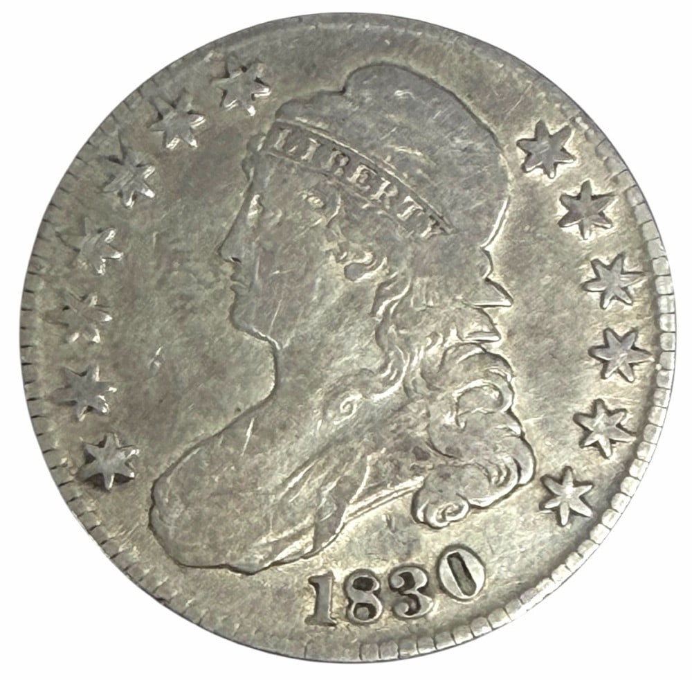 1830 United States Capped Bust Silver Half Dollar (1 of 2)