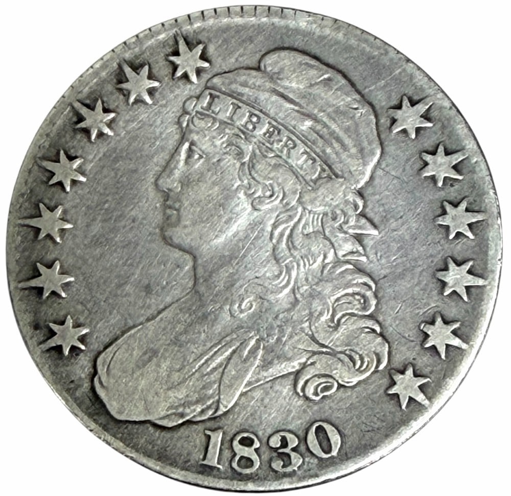 1830 United States Capped Bust Silver Half Dollar (1 of 2)