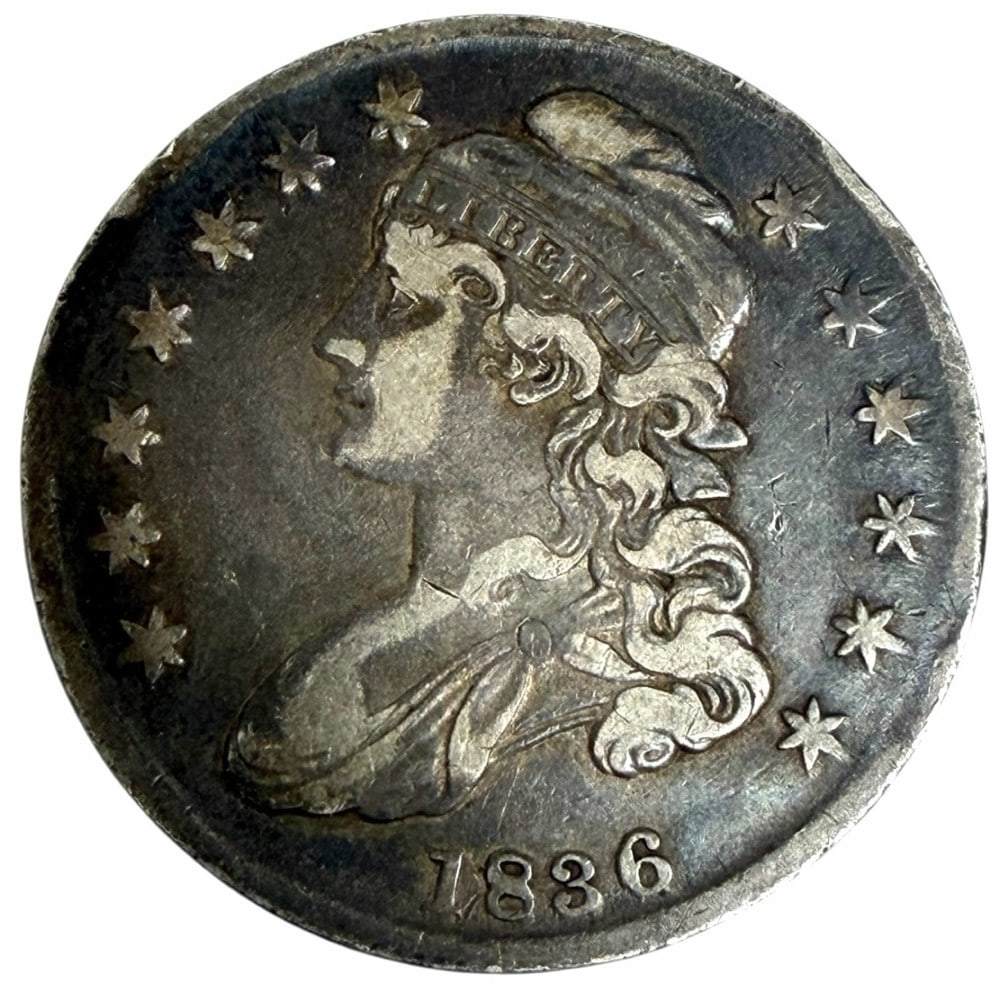 1836 United States Capped Bust Silver Half Dollar (1 of 2)