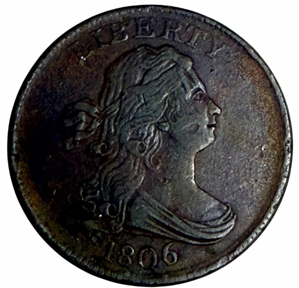 1806 United States Draped Bust Half Cent (1 of 2)