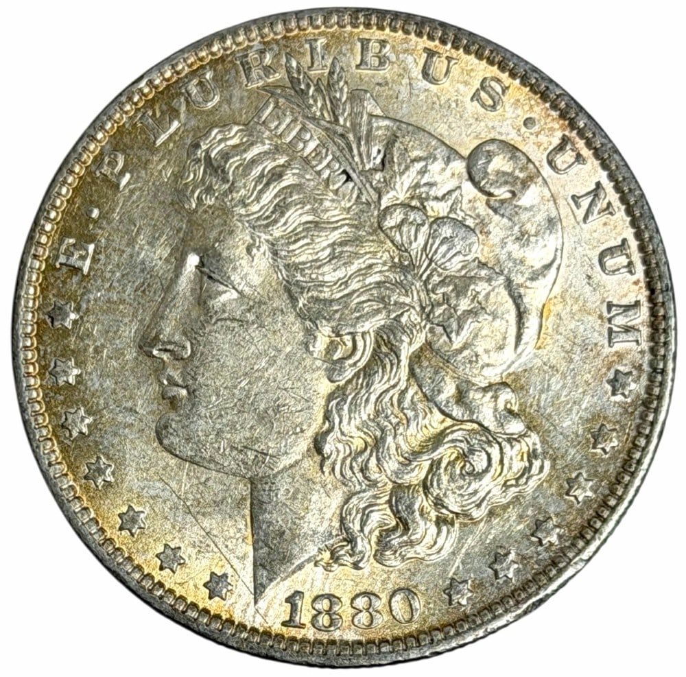 1880-O United States Morgan Silver Dollar: 1880-O United States Morgan Silver Dollar. Nice high grade condition.