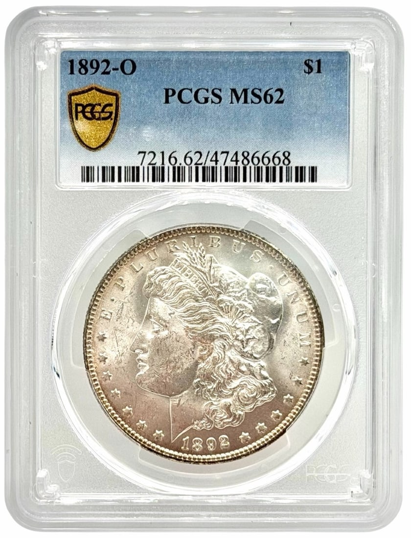 1892-O U.S. Morgan Silver Dollar PCGS MS 62 (1 of 2)