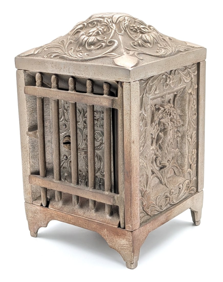 Cast Iron No. 43 Jewel Safe Bank w/ Barred Door (1 of 9)