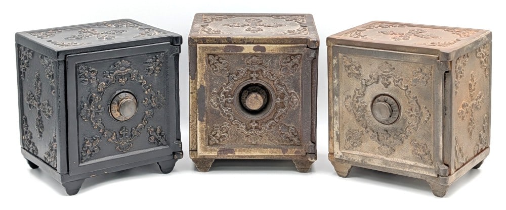 (3) Cast Iron Center Door Dial Safe Still Banks (1 of 14)