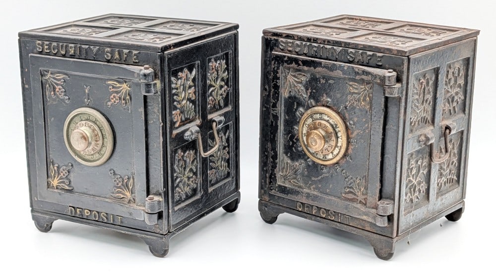 (2) Cast Iron Security Safe Deposit (1 of 12)