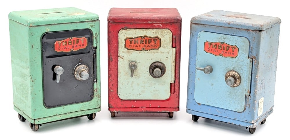 (3) Thrift Dial Safe Banks (1 of 14)