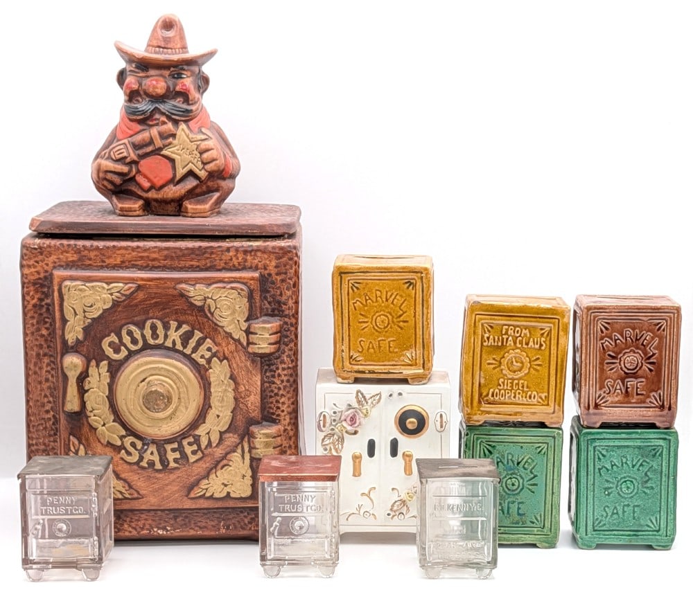 (10) Ceramic, Glass, and Cookie Jar Safe Banks (1 of 12)