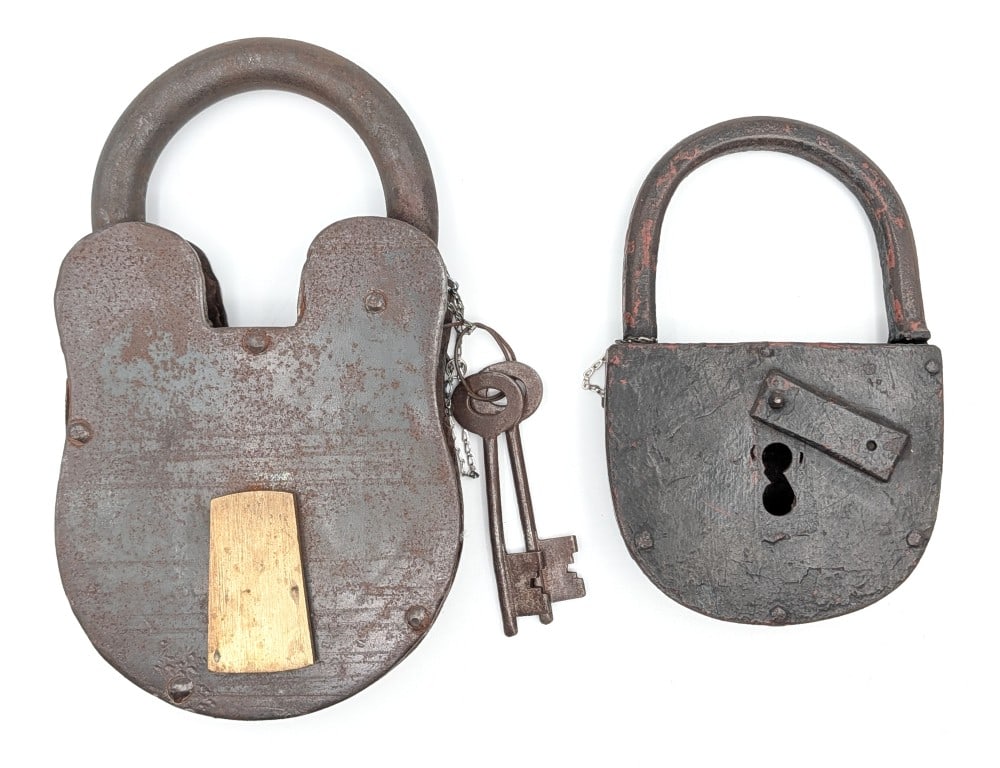 (2) Large Antique Padlocks (1 of 10)