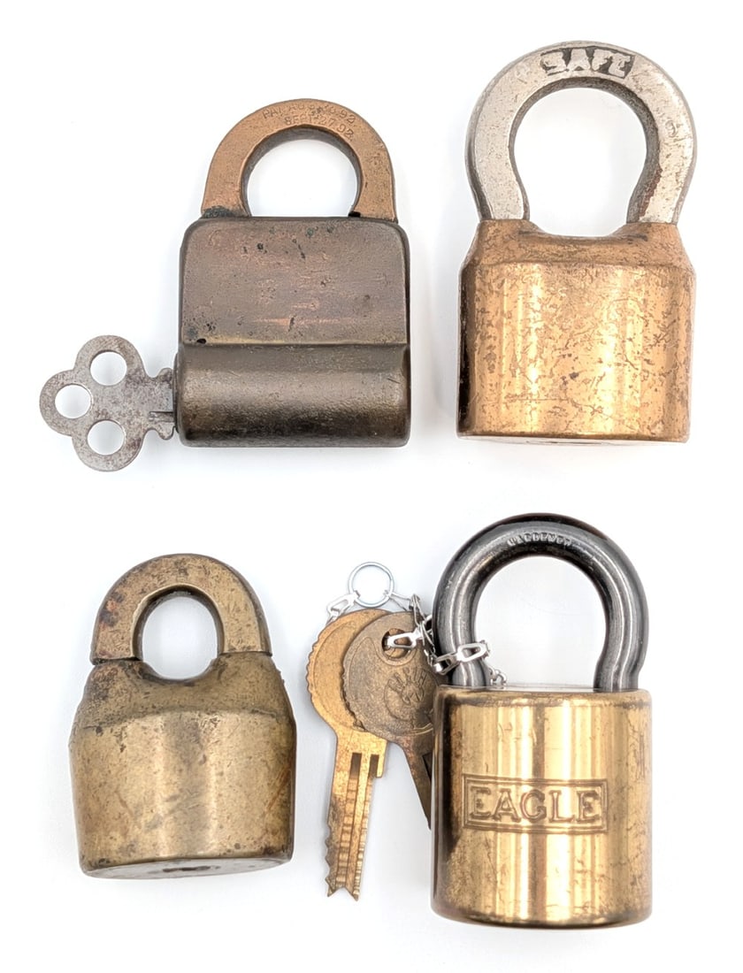 (4) Antique Padlocks (1 of 10)