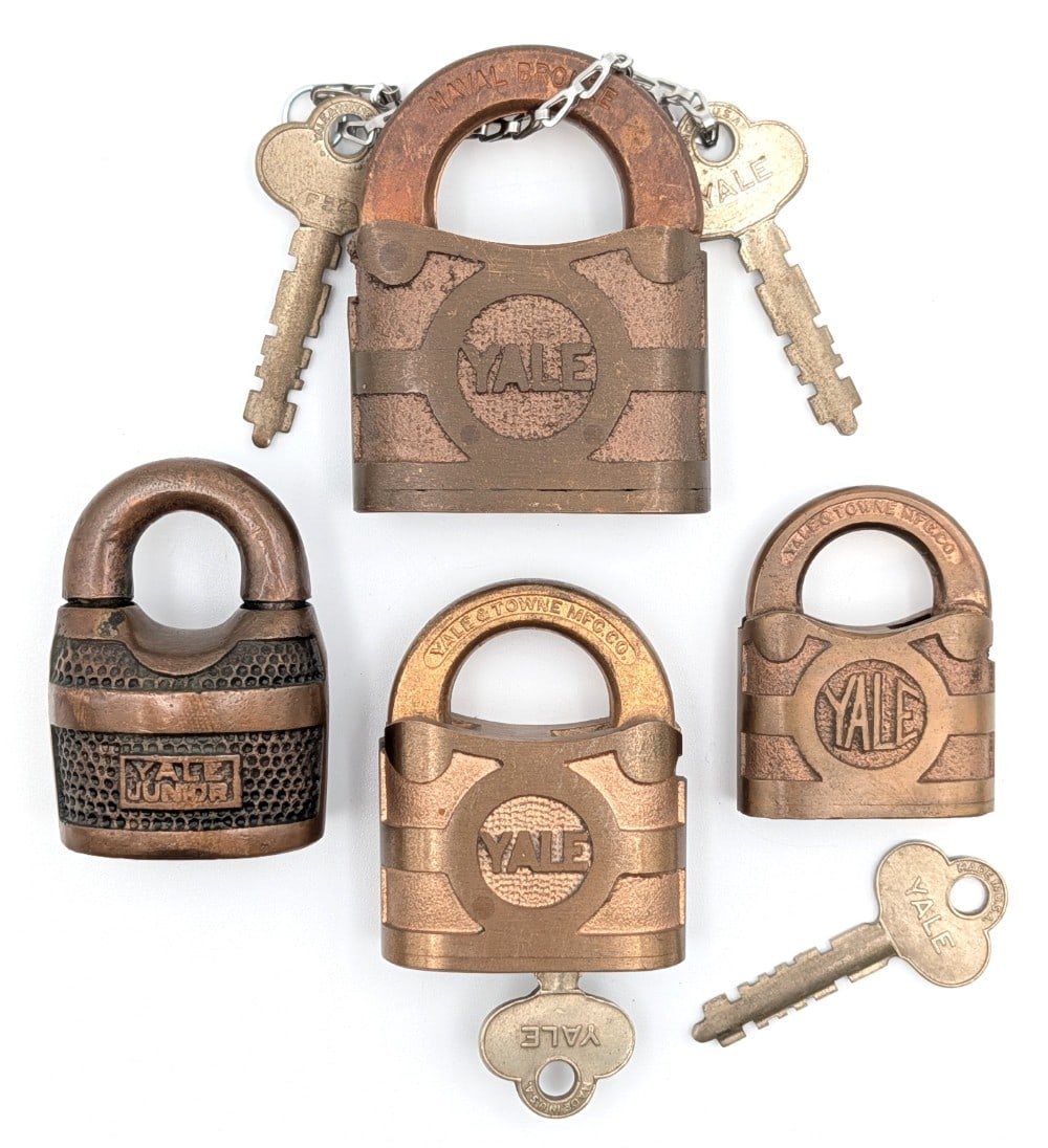 (4) Yale & Towne Mfg. Co. Padlocks (1 of 12)