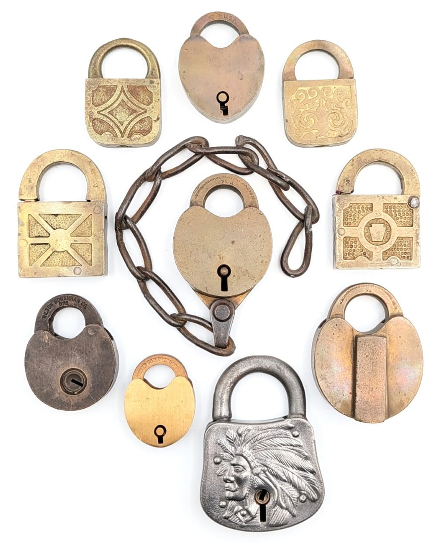 (10) Antique Padlocks (1 of 6)