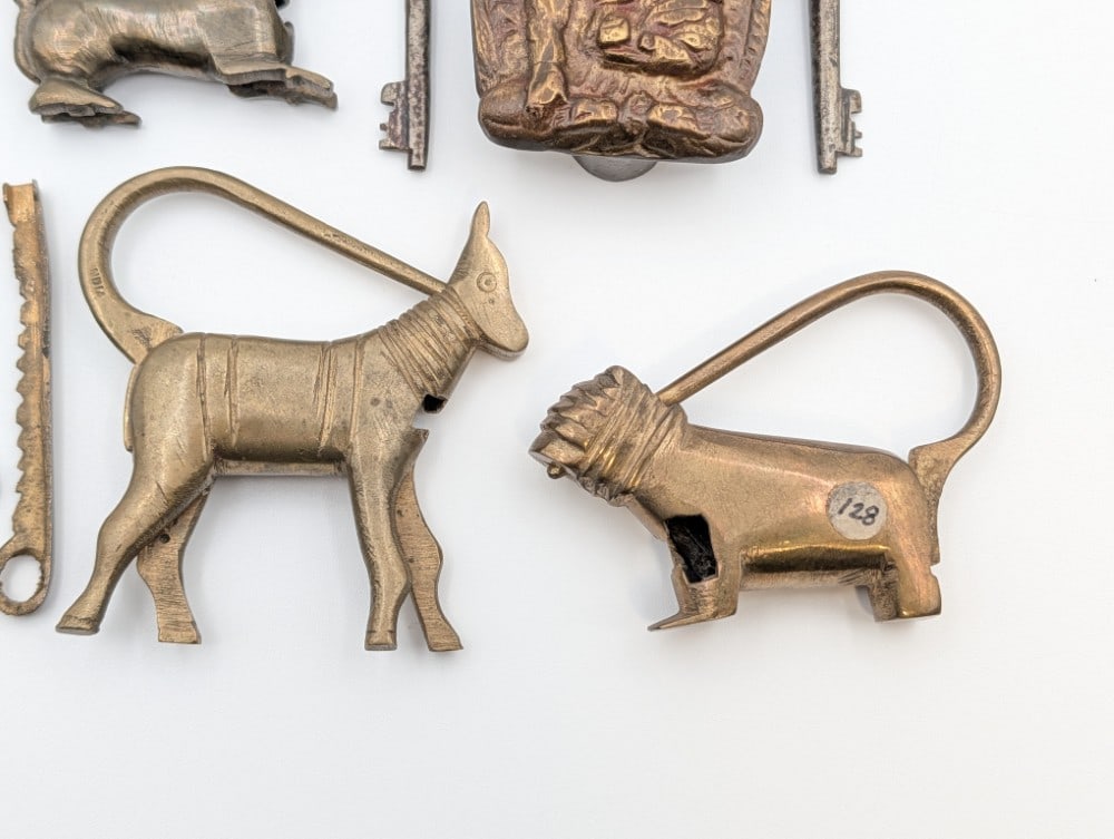 (4) Unique Brass Padlocks - 3