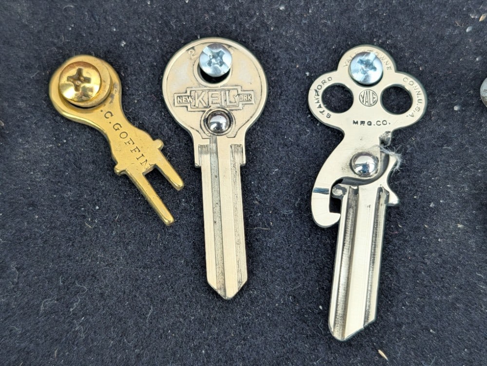 Antique Key Shadowbox Display - 11