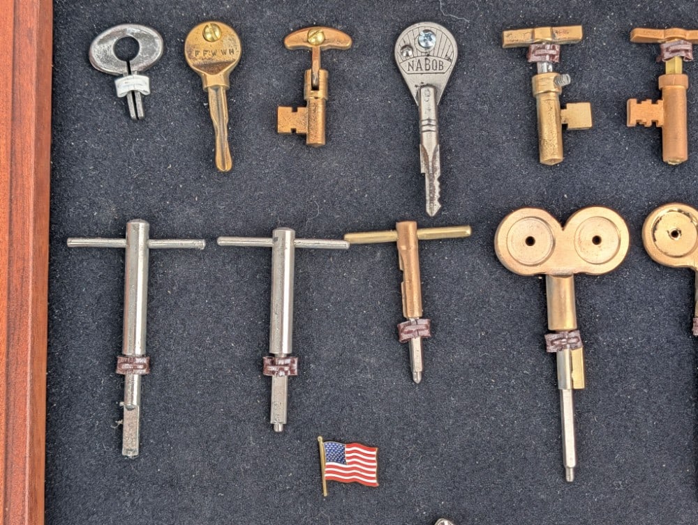 Antique Key Shadowbox Display - 2