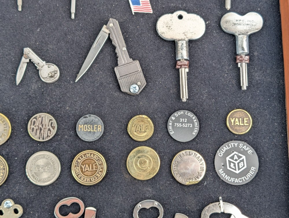 Antique Key Shadowbox Display - 5