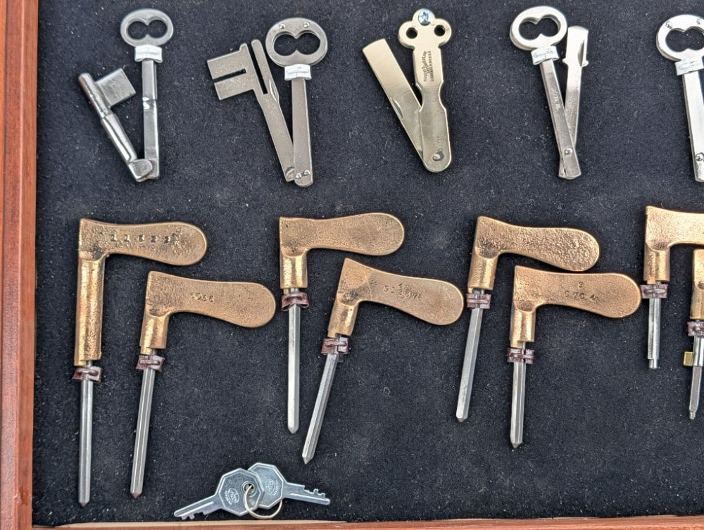 Antique Key Shadowbox Display - 6