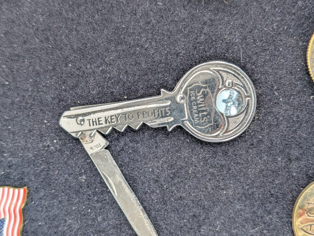 Antique Key Shadowbox Display - 9