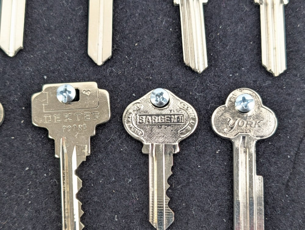 Antique Key Shadowbox Display - 10