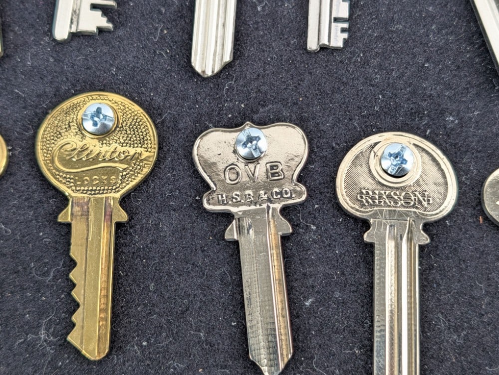 Antique Key Shadowbox Display - 11