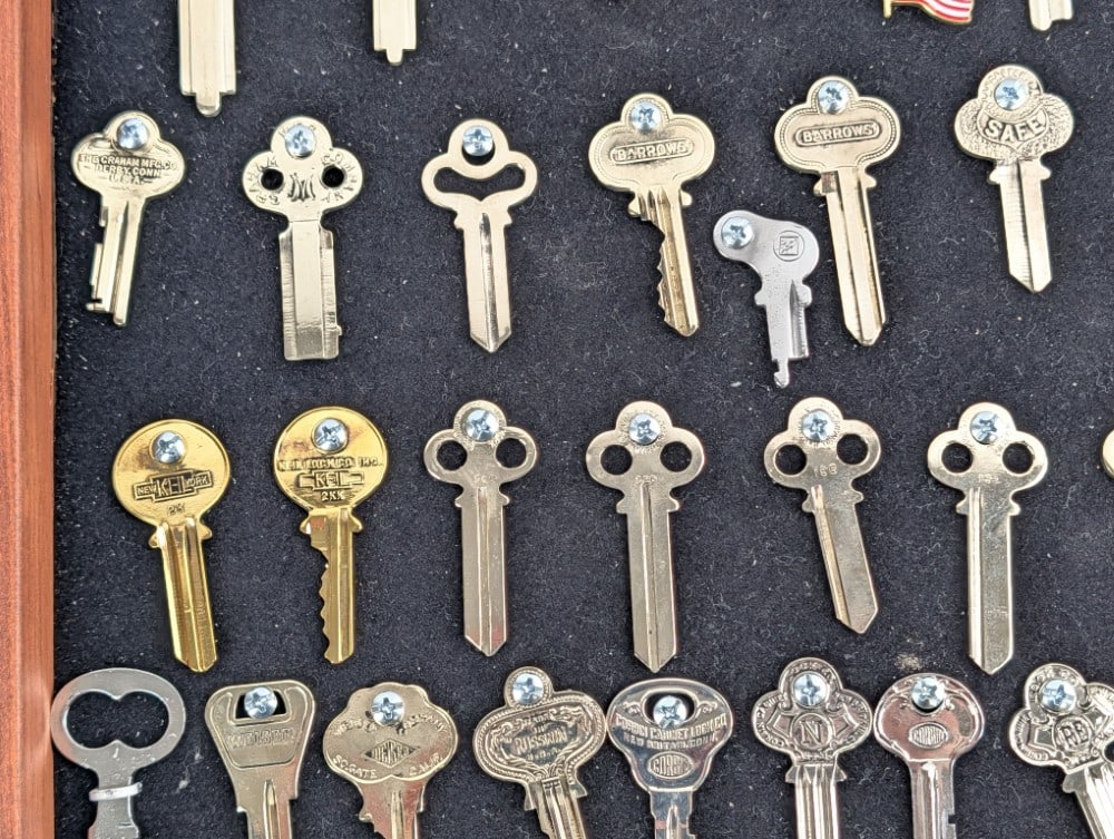 Antique Key Shadowbox Display - 4