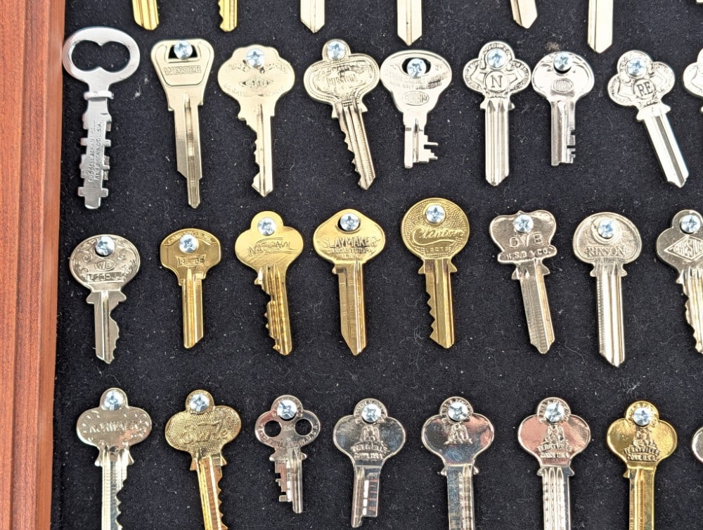 Antique Key Shadowbox Display - 6