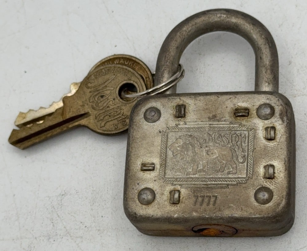 Master 7777 Cut Away Padlock Salesman Sample (1 of 3)