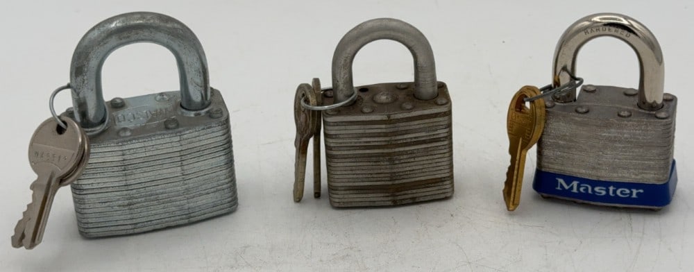 Master Lock Co. & Walsco Cut Away Padlock Salesman Samples (1 of 7)