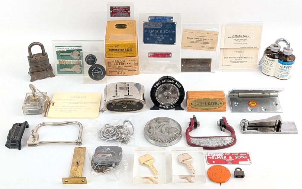 Various Key Maker Novelties & Accessories: Includes advertising displays, paperweights, miniature banks, and more.