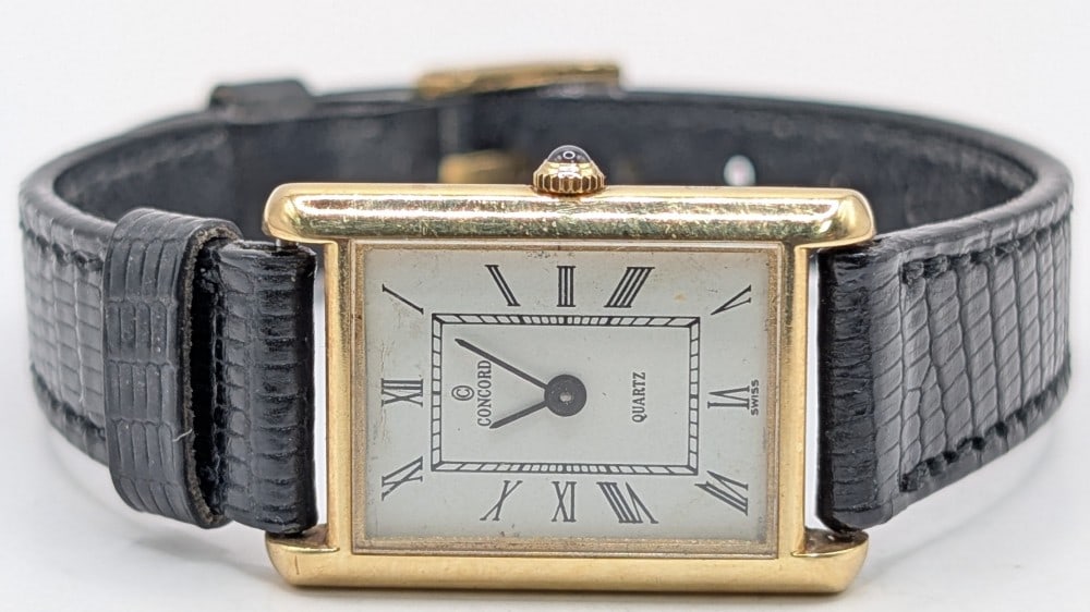 Vintage Ladies Concord 14K Yellow Gold Roman Numeral Watch (1 of 6)