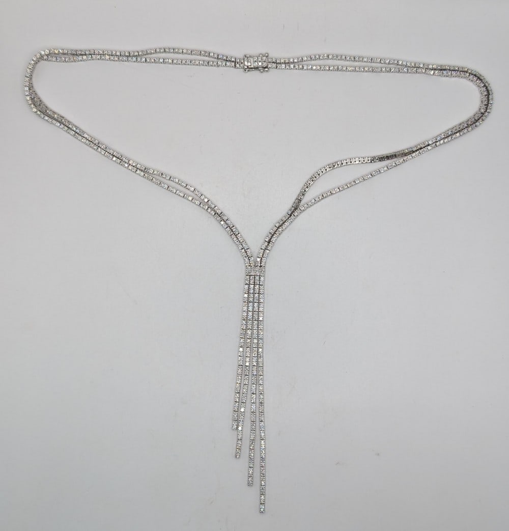 18K Gold Diamond Necklace (1 of 2)