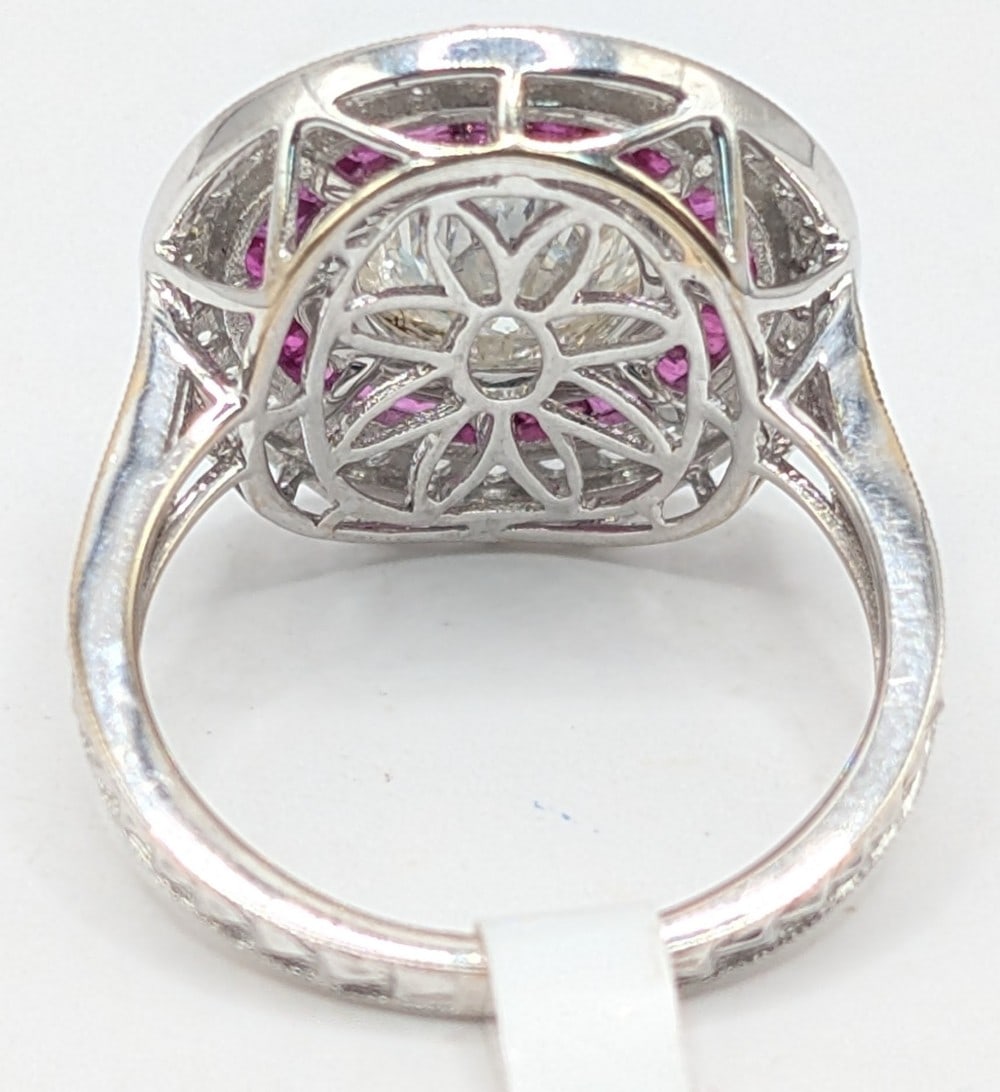 18K Diamond & Ruby Ring - 4