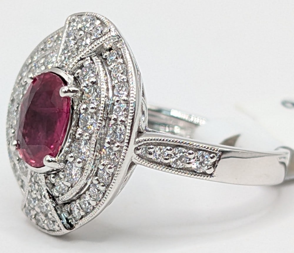 Platinum Ruby & Diamond Ring - 2