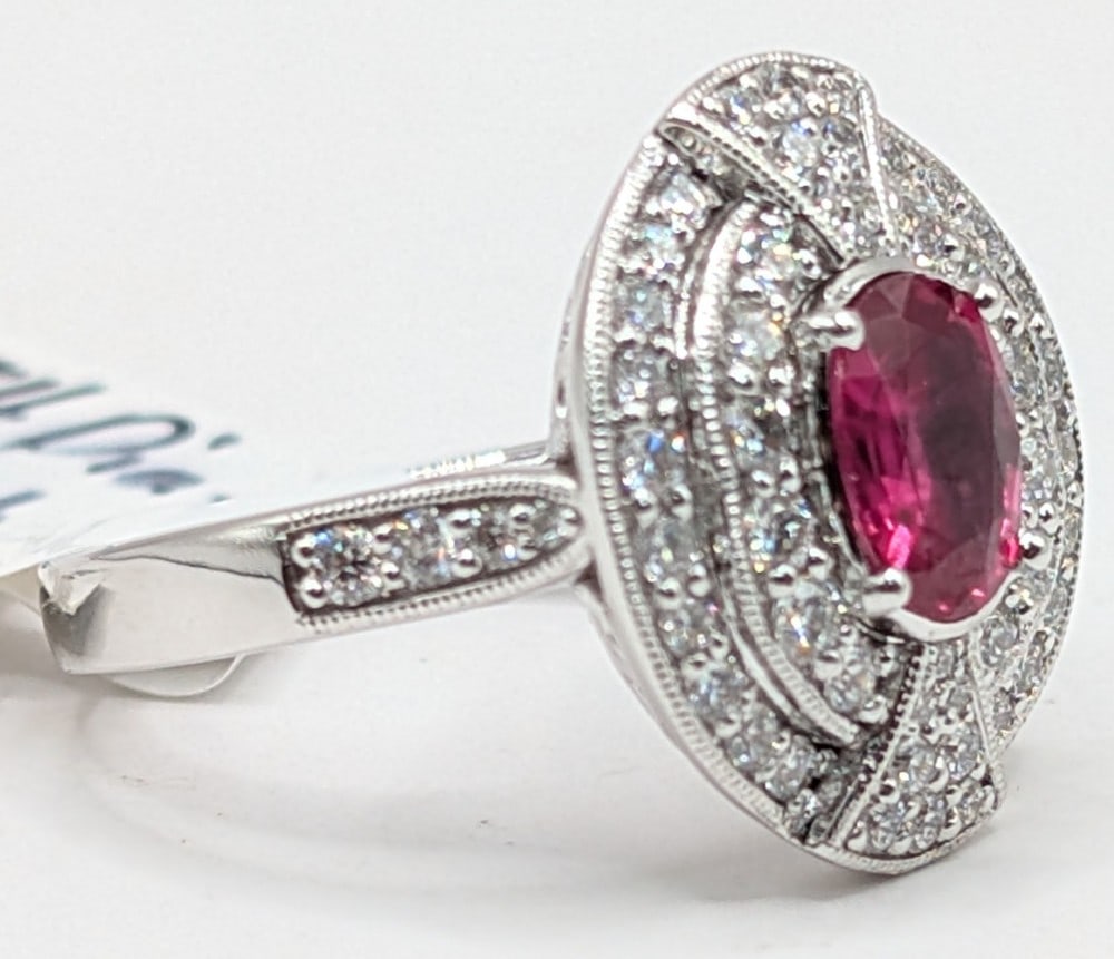 Platinum Ruby & Diamond Ring - 3