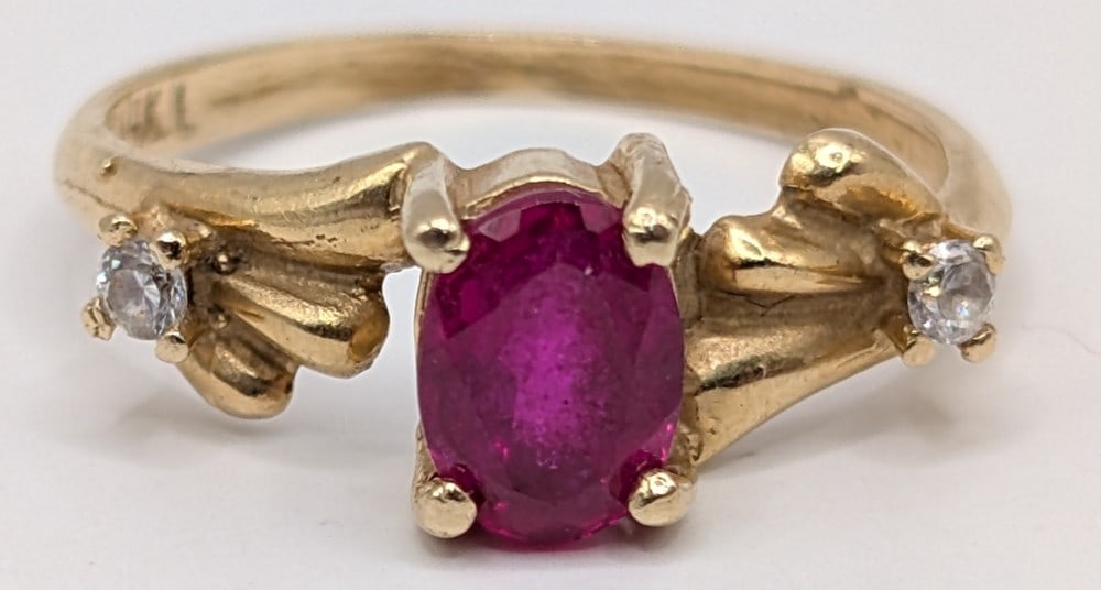 14K Gold Ruby & Diamond Ring (1 of 4)