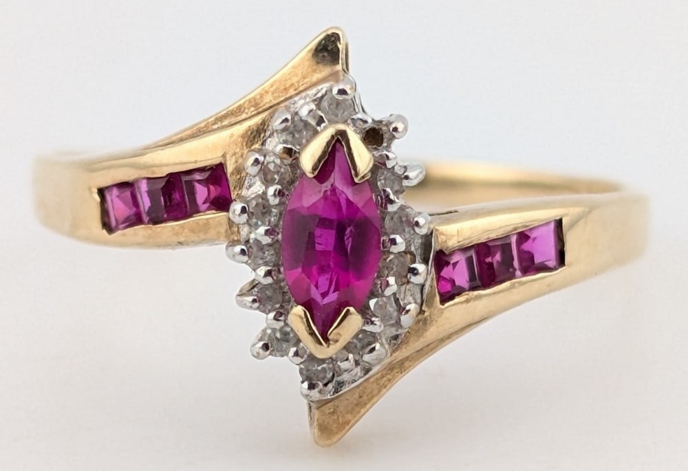 10K Gold Ruby & Diamond Ring (1 of 6)