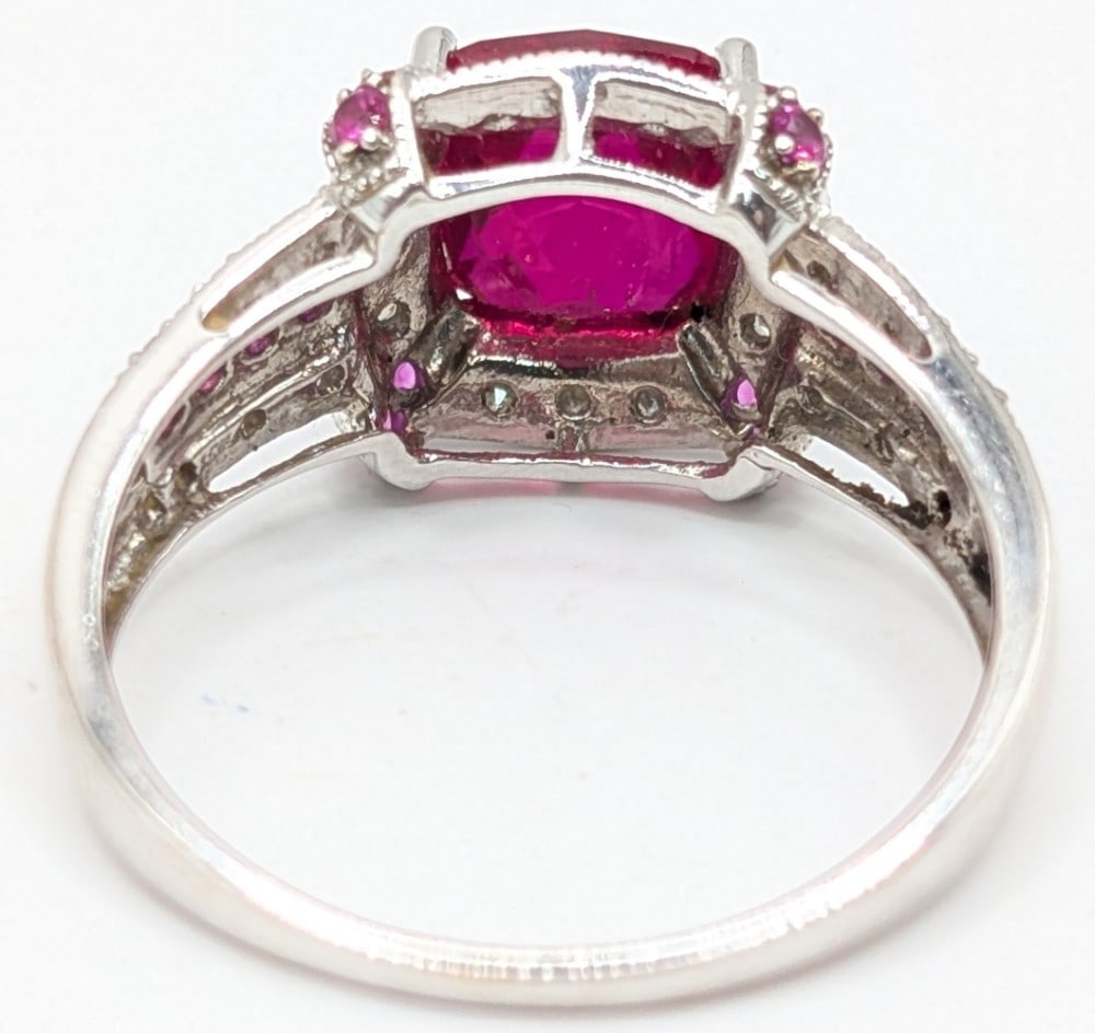14K Gold Ruby & Diamond Ring - 4
