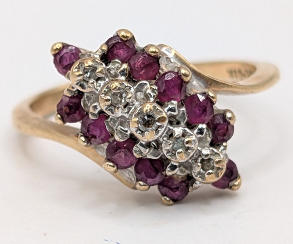 10K Gold Ruby & Diamond Ring (1 of 4)