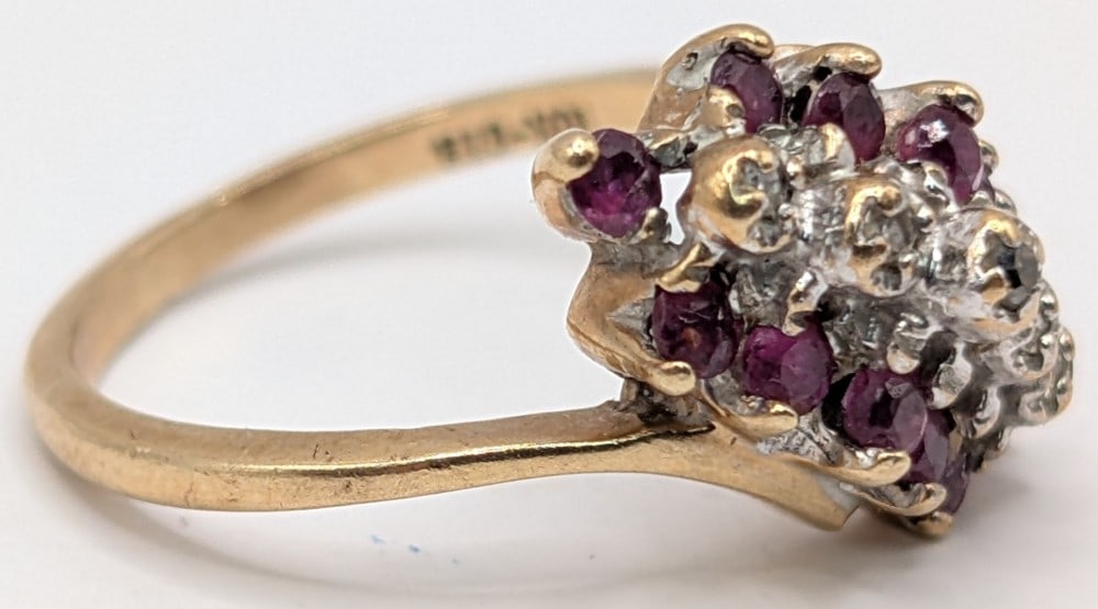 10K Gold Ruby & Diamond Ring - 3