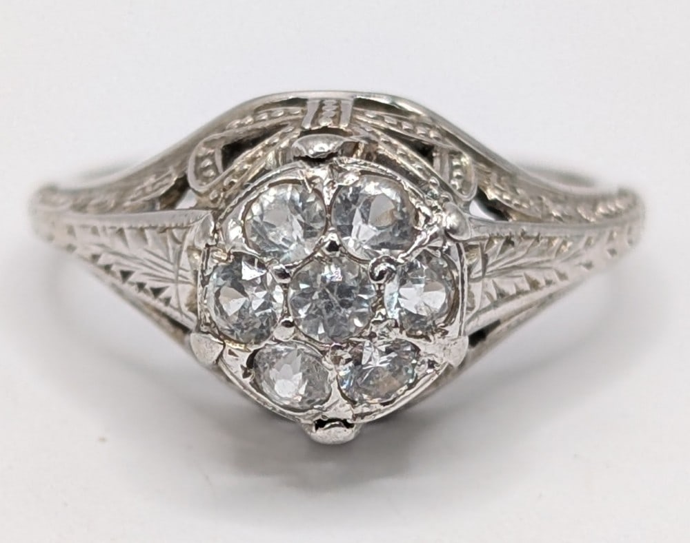 18K Gold Diamond Filigree Ring (1 of 4)