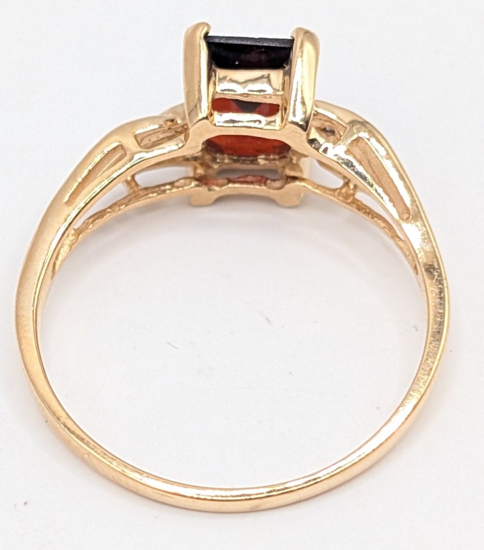 14K Gold Ruby & Diamond Ring - 4