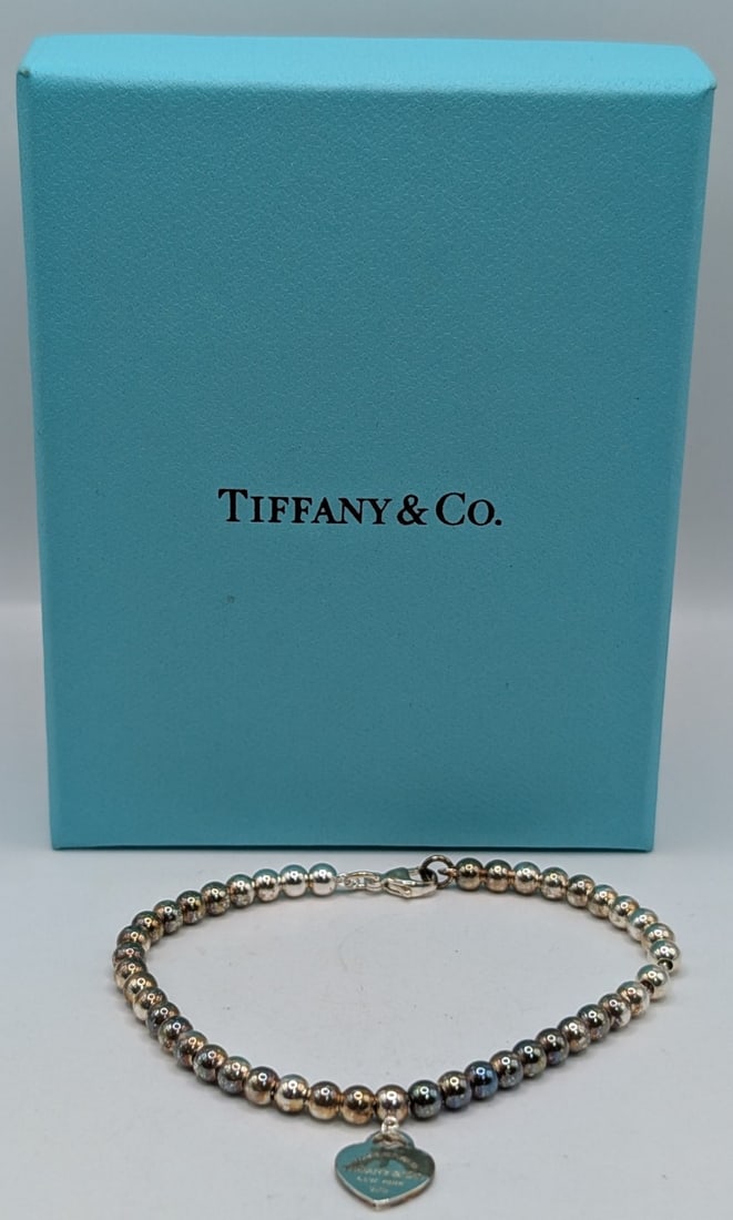 Tiffany & Co. Sterling Return to Tiffany Heart With Bead Bracelet New In Box (1 of 3)