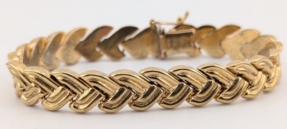 Sterling Gold Tone Braided Bracelet (1 of 3)
