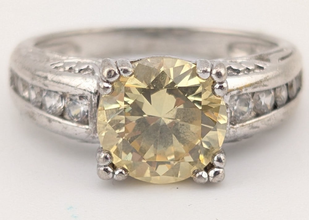 Sterling Citrine & Sapphire Ring (1 of 4)