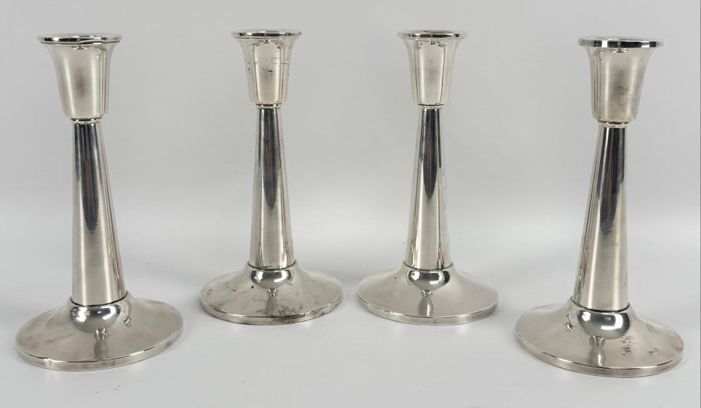 Set Of Four Frank M. Whiting MCM Sterling Silver Candlesticks (1 of 4)