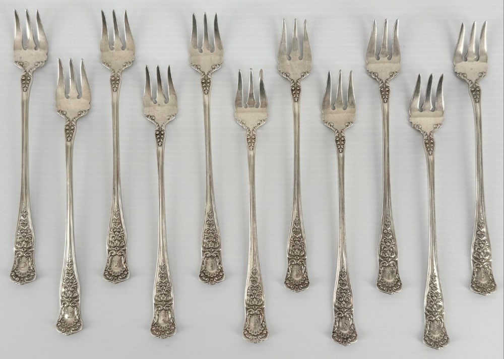 11 Piece Gorham Sterling Silver "Maryland" Oyster Forks (1 of 6)