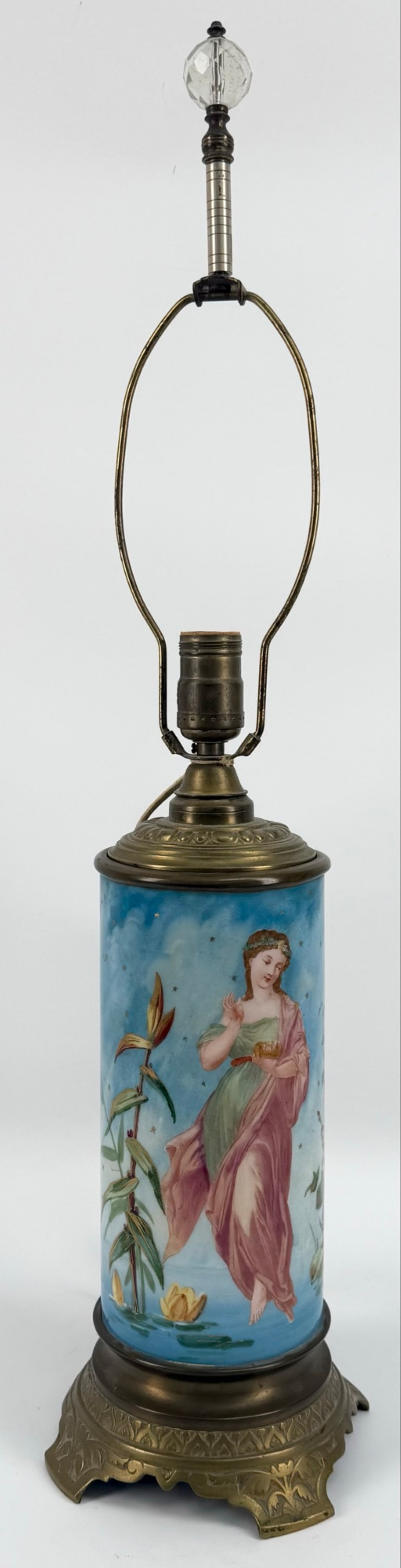 Antique Limoges Porcelain Neoclassical Woman Converted Oil Lamp (1 of 7)